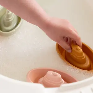 Bateaux de bain à empiler rose