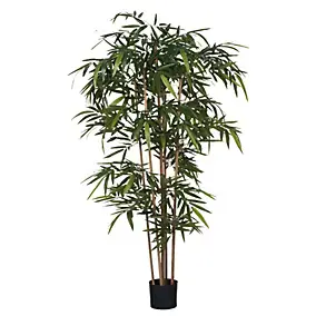 Bambou vert artificiel en pot plastique ø75 x h.180 cm