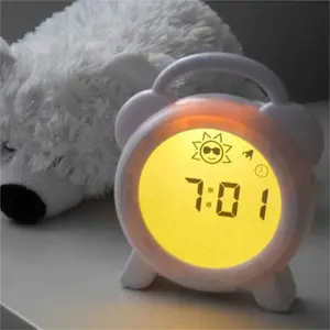 Réveil éducatif et veilleuse sleeptrainer blanc