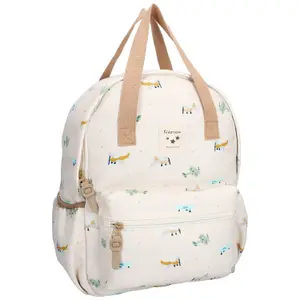 Sac à dos enfant à anses Avions écru (36 cm)