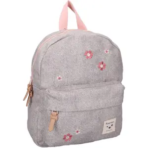Sac à dos enfant Blossom et Bows Fleurs gris denim (31x26 cm)