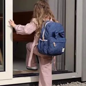 Sac à dos enfant Blossom et Bows Nœud bleu denim (36x27 cm)