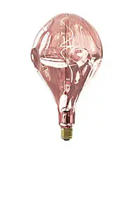 Ampoule LED XXL filament dimmable E27 80lm blanc chaud rose Ø16,5 x L.28cm Calex