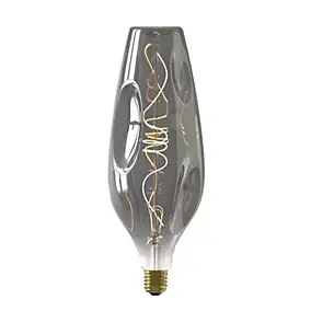 Ampoule LED décorative XXL Barcelona verre gris titane dimmable E27 4W 80lm Calex