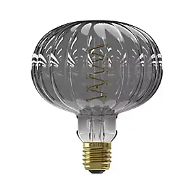 Ampoule LED Pulse Metz gris fumé dimmable E27 ⌀12,5cm 40lm 4W blanc chaud Calex