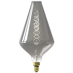 Ampoule LED décorative XXL Vienna verre gris titane dimmable E27 6W 80lm Calex