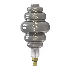 Ampoule LED décorative XXL Paris verre gris titane dimmable E27 6W 80lm Calex