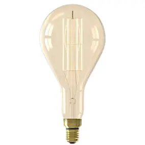 Ampoule LED XXL à filament linéaire E27 1100lm blanc chaud verre ambré Calex