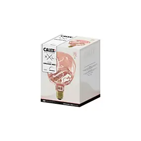 Ampoule LED à filament spirale E27 globe 70lm blanc chaud verre miroir rose métallisé Calex