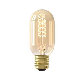 Ampoule LED E27 tube filament spirale transparent 470 lm blanc chaud dimmable 6 W Calex