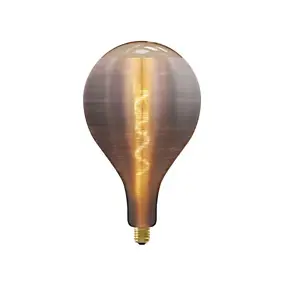 Ampoule LED décorative XXL Silk Splash verre gris titane dimmable E27 80lm Calex