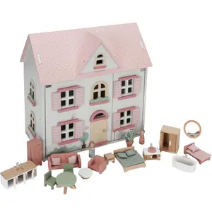 Maison de poupée moyenne en bois