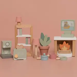 Set de 10 meubles pour maison de poupée