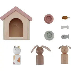 Set d'animaux de compagnie pour maison de poupée