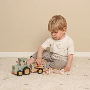 Tracteur avec remorque en bois Little Farm