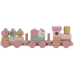 Train à blocs en bois FSC Fairy Garden
