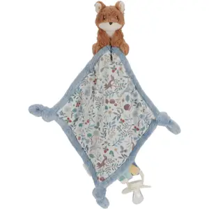 Doudou attache sucette carré renard Forest Friends