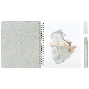 Cahier de coloriage à l'eau Rosa Safari Friends