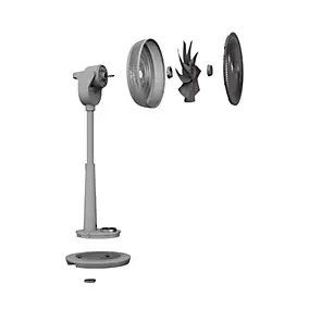 Ventilateur sur pied gris Duux Whisper 2 Lite