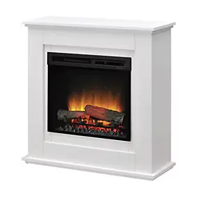 Cheminée électrique design moderne blanc, effet flammes, 1400W, Unity Dimplex