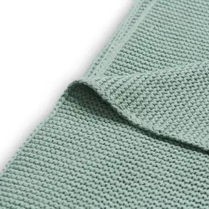 Couverture Basic knit vert d'eau (75 x 100 cm)