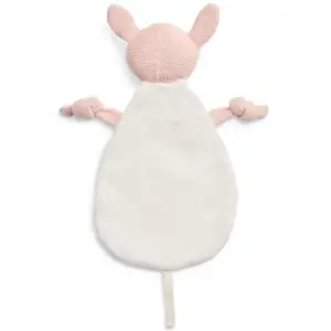 Doudou attache sucette biche en tricot rose pâle