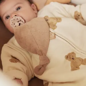 Doudou attache sucette Feuille Biscuit