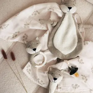 Doudou attache sucette Fox