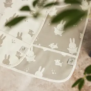 Lot de 2 bavoirs plastifiés Miffy Snuffy Olive Green