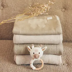 Couverture en tricot Miffy Nougat (75 x 100 cm)
