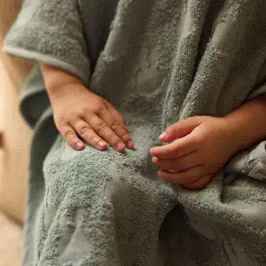 Poncho de bain en éponge Miffy Jacquard Sea Green (1-4 ans)