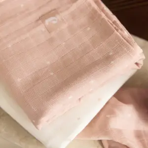 Lot de 2 maxi-langes en coton Twinkling Wild Rose (115 x 115 cm)