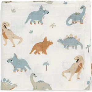 Lot de 3 mini langes en gaze de coton Roarsome (31 x 31 cm)