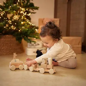 Train de construction en bois Jungle Jambo
