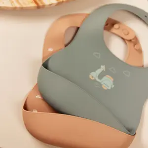 Lot de 2 bavoirs en silicone On the Go