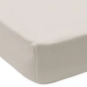 Lot de 2 draps housses en jersey pour matelas de parc Oatmeal-Sand (75 x 95 cm)