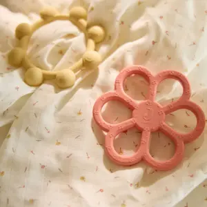 Anneau de dentition en silicone Flower Coral Rose