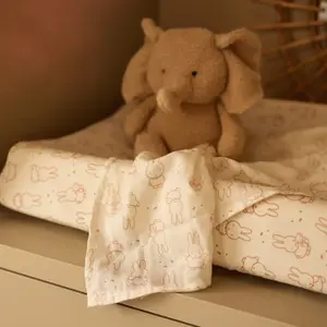 Lot de 2 maxi-langes en gaze de coton Miffy Moments Light Terra (115 x 115 cm)