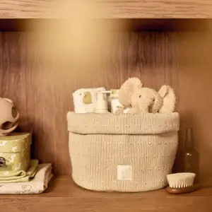 Panier de rangement Sprinkle Knit Sand (14 x 18 cm)