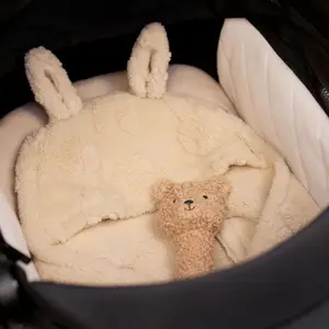 Couverture nomade Miffy Jacquard Teddy Sand