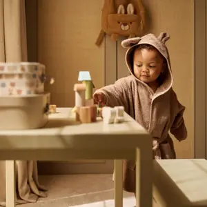Peignoir en éponge Milky Coffee (1-2 ans)