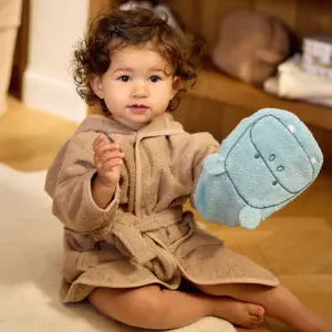 Peignoir en éponge Milky Coffee (3-4 ans)