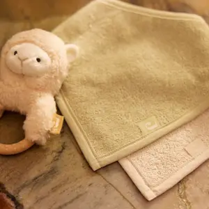 Lot de 2 bavoirs bandana Soft Matcha-Sand
