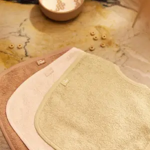 Lot de 3 bavoirs en éponge Sand-Soft Matcha-Milky Coffee