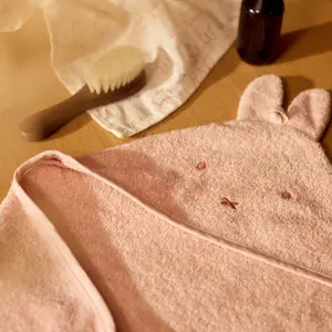 Cape de bain en éponge Miffy Silk Rose (75 x 75 cm)