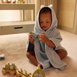 Poncho de bain en éponge Miffy Cloudy Blue (1-3 ans)