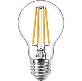Ampoule LED E27 A60 transparent 1521lm 10.5W IP20 blanc froid Philips