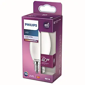 Ampoule LED E14 (SES) 470lm 4.3W = 40W IP20 blanc froid Philips