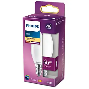 Ampoule LED E14 (SES) B35 FR 806lm 6.5W = 60W IP20 blanc chaud Philips