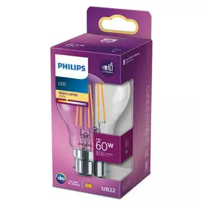 PHILIPS Ampoule LED standard B22 60 W Blanc chaud